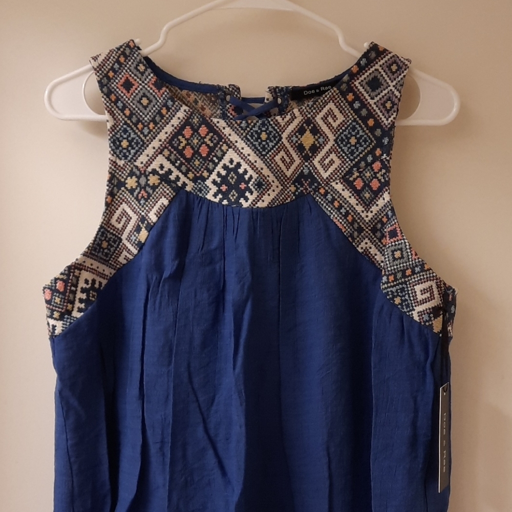 Doe & Rae Embroidered Crinkle Top - Picture 6 of 16